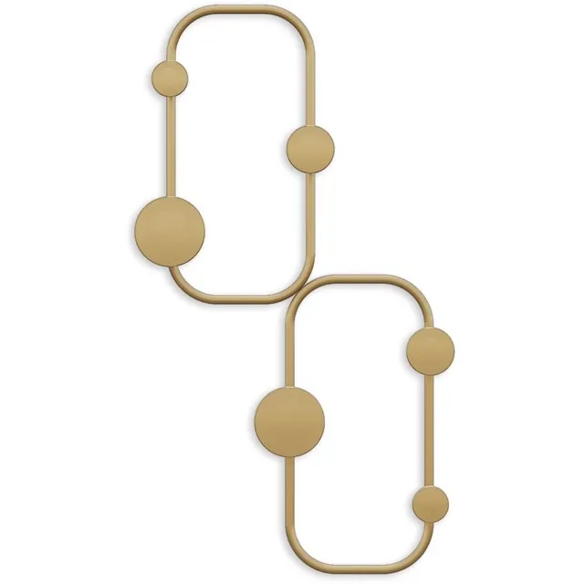 CaliCosy Organisch gevormde wandkapstok met 5 haken in zwart metaal H48 cm – LADYBUG Goud