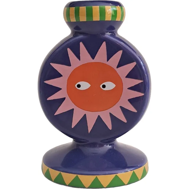 Kitsch Kitchen kandelaar Loteria El Sol pilaar Blauw