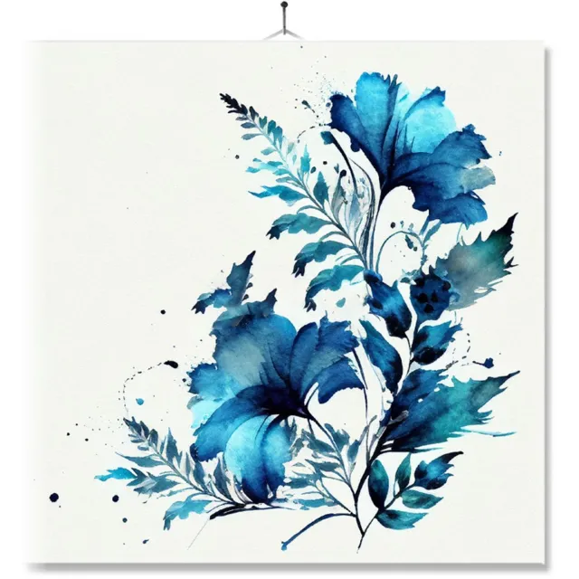 MC Living Tegel Met Opdruk | Kado | Cadeau | Delfs blauwe bloemen Ontwerp 5
