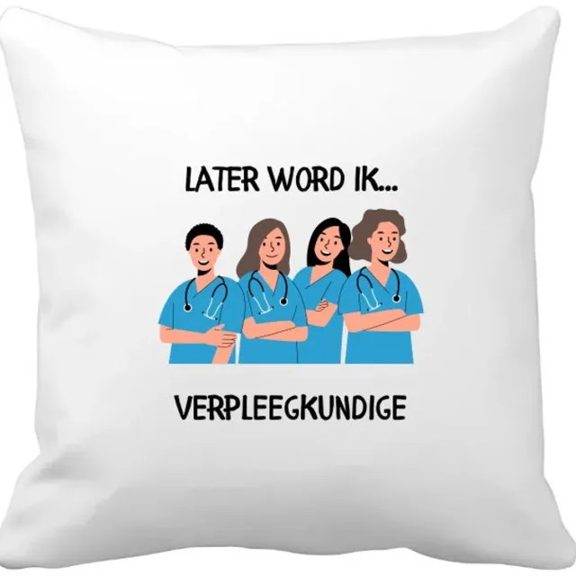 Akyol later word ik verpleegkundige Kussen hoes - Verpleegkundige - zorgmedewerkers - artsen - ziekenhuismedewerkers - zorg - 40 bij 40 cm Multicolor