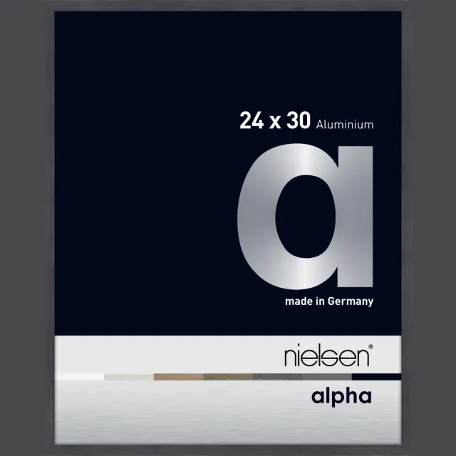 Nielsen Alpha Aluminium Fotolijst Grey 24x30cm Grijs