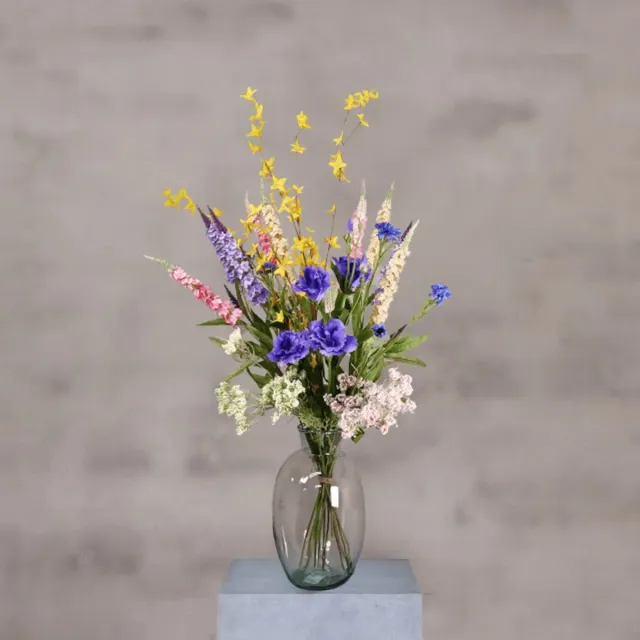 Decoratietakken Kunstbloemen boeket - Fantasie - 80 cm - Zijden bloemen - Onderhoudsvrij Groen