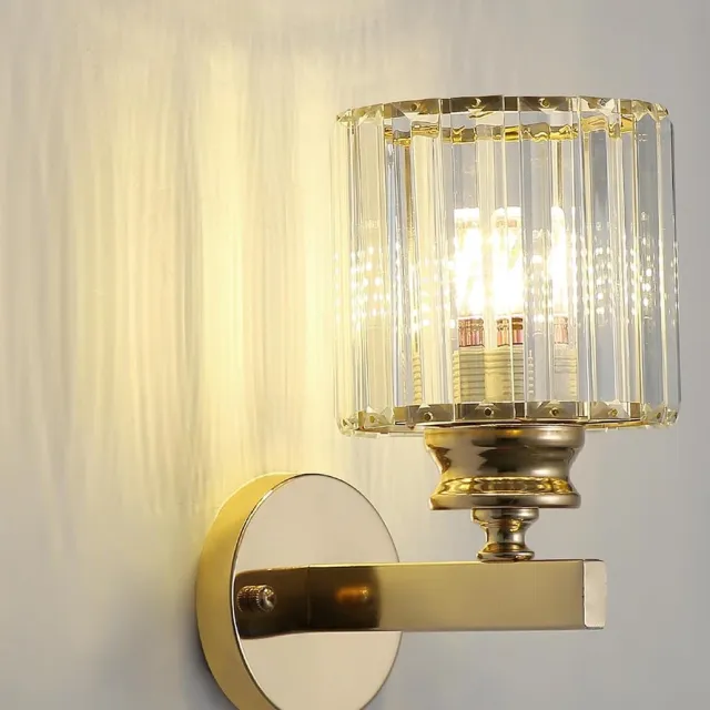 KZQ Moderne Retro Kristal Wandlamp Plafondlamp - E27 Fitting - Gouden Sconce - Voor Slaapkamer Woonkamer Hal Gang geel.10