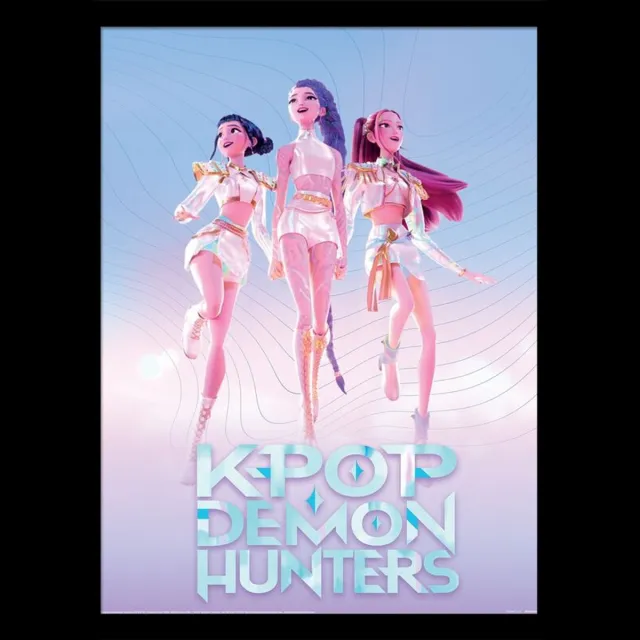 KPop Demon Hunters Trio Unisex Ingelijste Afbeelding - gekleurd - Standard veelkleurig