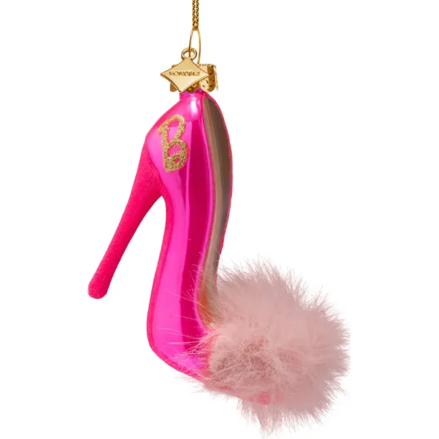 Vondels kerstornament Barbie hoge hak roze