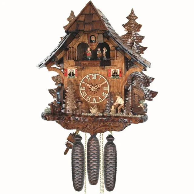 Engstler 473/8 MT - Koekoeksklok - 8-daags kettinguurwerk bruin