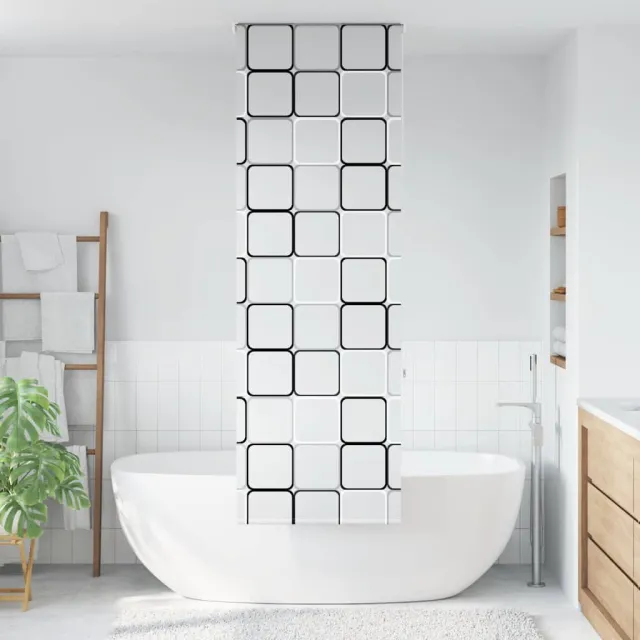 vidaXL Doucherolgordijn 70x240 cm stofbreedte 66 cm Meerkleurig