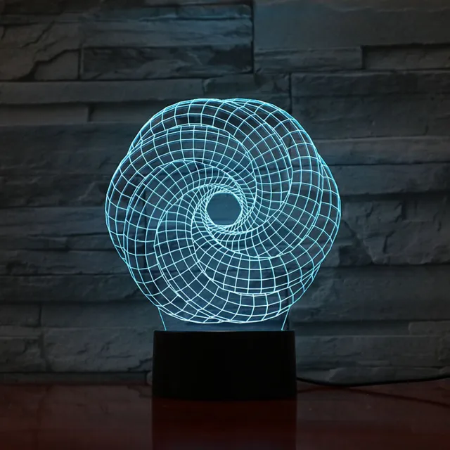 MC Living 3D Led Lamp Met Gravering - RGB 7 Kleuren - Illusie