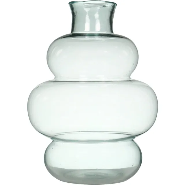 Hakbijl Glass Bloemenvaas Denise - transparant - glas - D29 x H40cm- decoratie - vazen