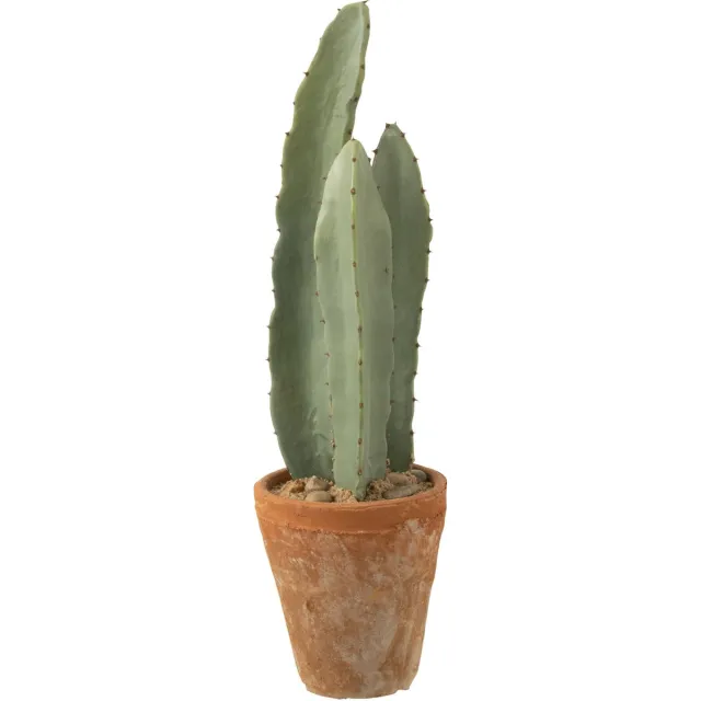 J-Line plant Cactus 3 Stuks In Pot - kunststof - groen - small