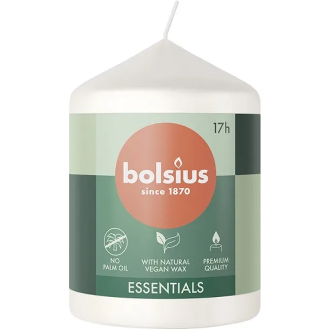 Bolsius 4 stuks Bolsius witte stompkaarsen 80/58 (17 uur) cloudy white