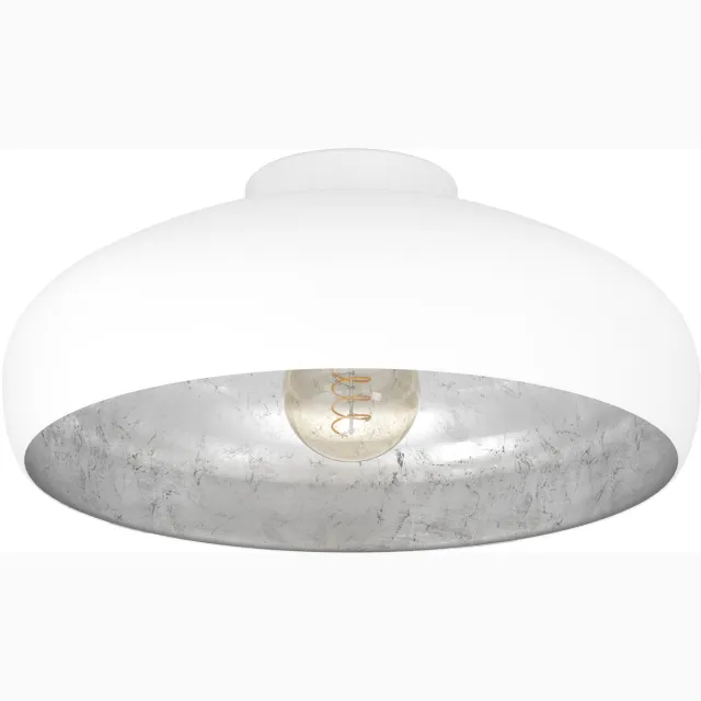 EGLO Mogano Plafondlamp - E27 - Ø 40 cm - Wit/Zilver