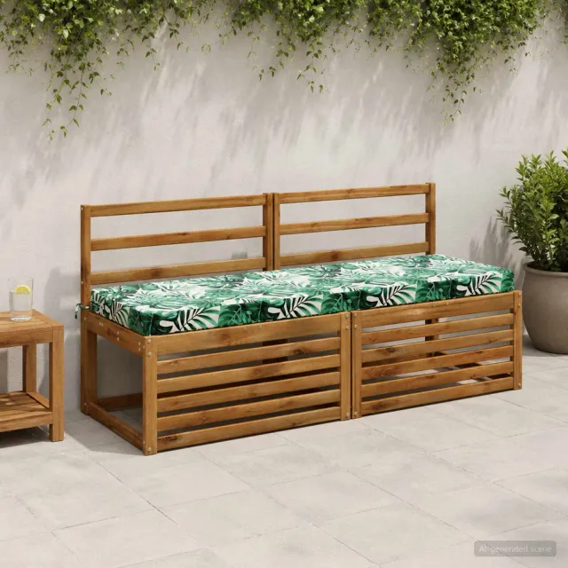 vidaXL Bankkussen SOEST 100% Polyester Bladpatroon 150 x 50 x 8 cm Groen