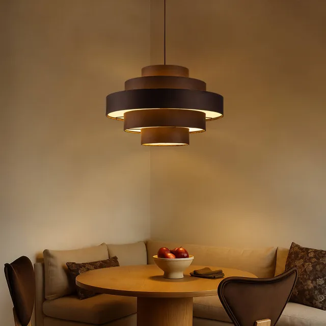 NOUS Living hanglamp Daniel donkerbruin velvet