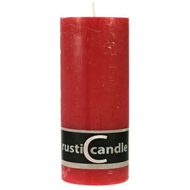 Cosy & Trendy Cosy&Trendy Rustic Cylinderkaars - Ø 70 mm - 190 mm - Rood