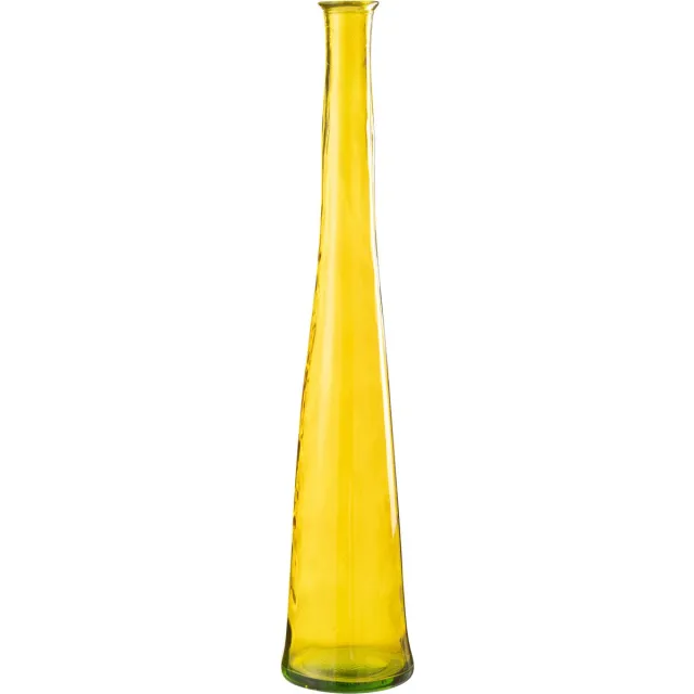 J-Line vaas Viooltje - glas - geel - medium - 100 cm hoog