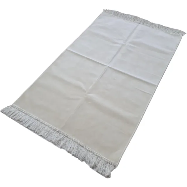 Dilara Fluwelen Gebedskleed – Effen Crème – 70 × 110 cm