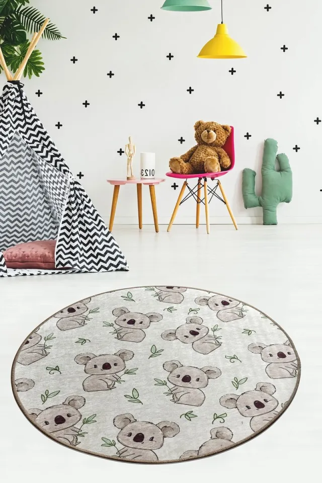 Asir Tapijt - Veelkleurig - 100 cm diameter