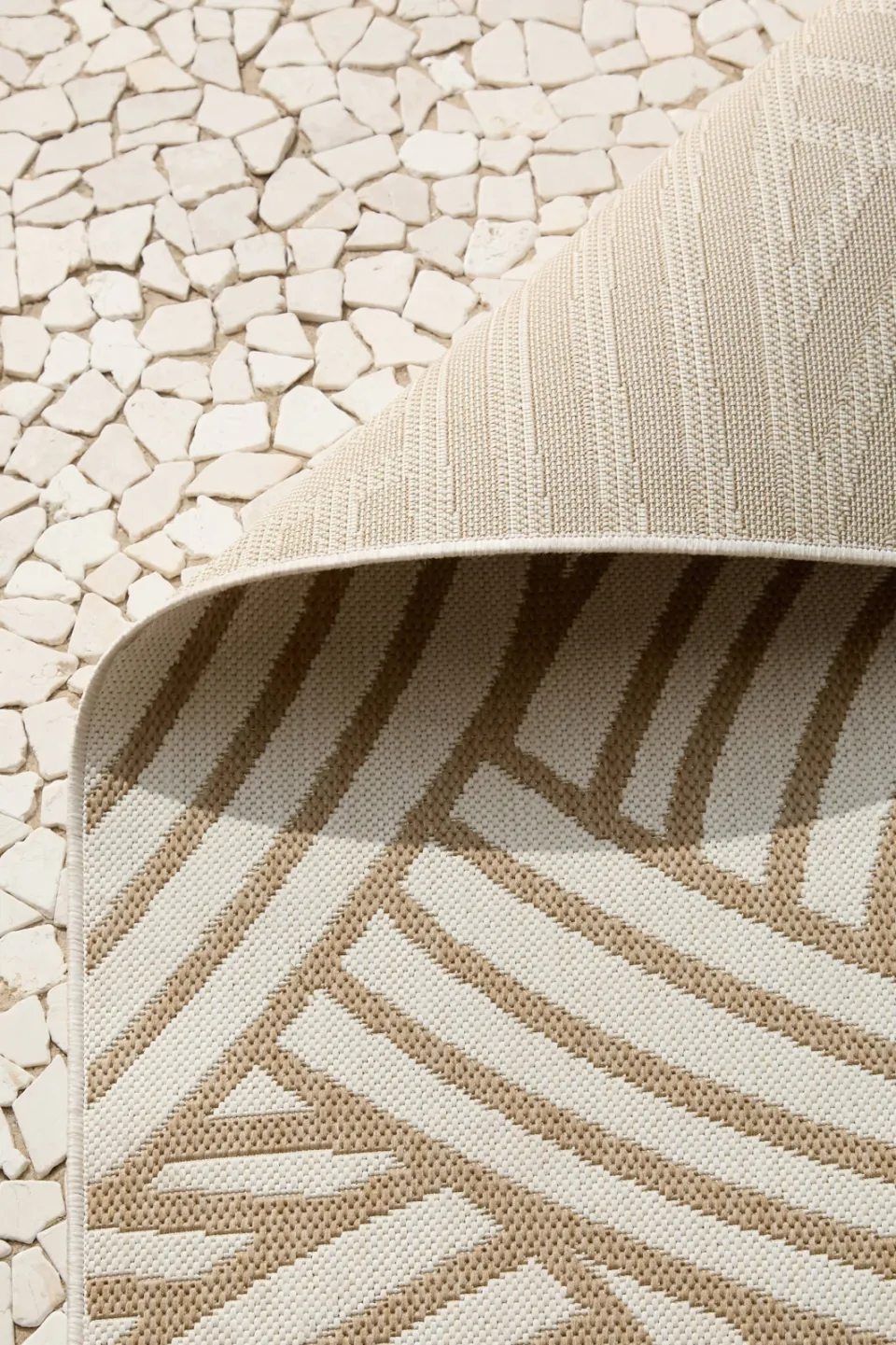 NOUS Living binnen- en buitenvloerkleed Turijn crème/beige, foto 5