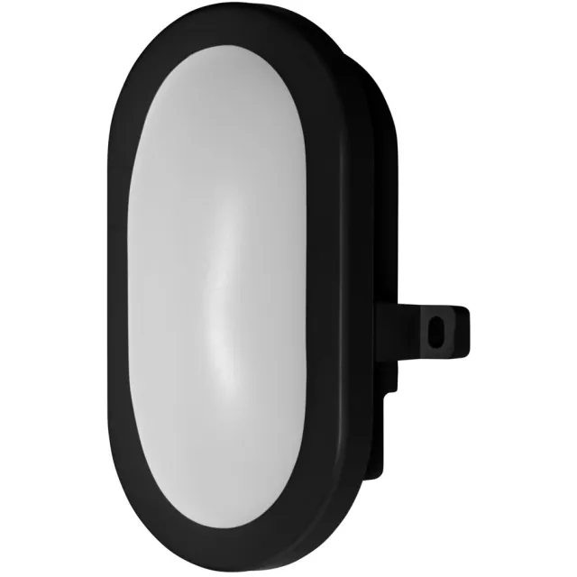 Osram LED-wandlamp 6 W BULKHEAD, 4000 K, 420 lm, IP54, IK06, slagvast, zwart, behuizing van polycarbonaat, stralingshoek 120°, voor kelders en garages