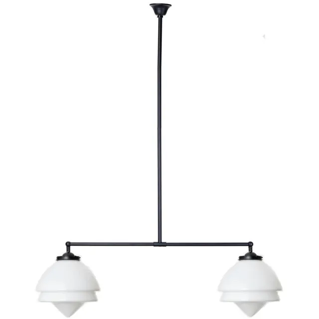 Coloured by Art T-lamp 2 lichts Art Deco Punt Large Moonlight - Art Deco Trade Zwart