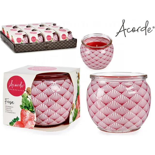 Acorde Geurkaars 3x Aardbei rood