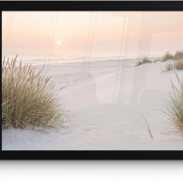 FrameYourWall Poster in lijst - Fotolijst 40x30 cm - Posters - Horizon - Duinlandschap - Zand - Posterlijst zwart - Decoratie - Wanddecoratie woonkamer - Muurdecoratie slaapkamer