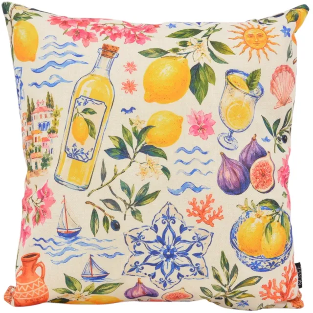 NOVÉE Amalfi Coast Kussenhoes | 45x45 cm | Katoen/Linnen multi beige