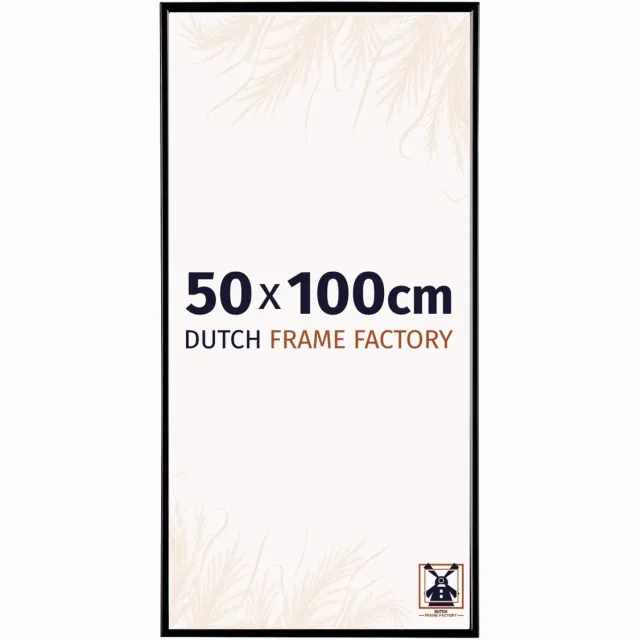 Dutch Frame Factory Fotolijst 50x100 cm - Kunststof - Zwart Hoogglans - Easy