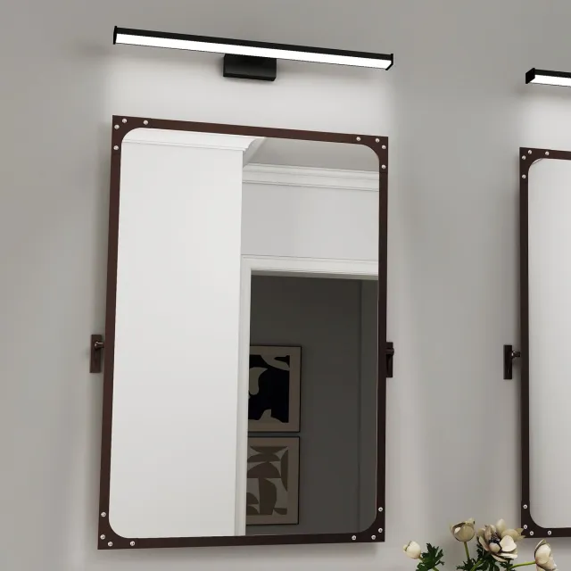 Aufun LED-badkamerlamp met schakelaar – 15 W – koud wit licht – wand- en spiegelverlichting Zilver
