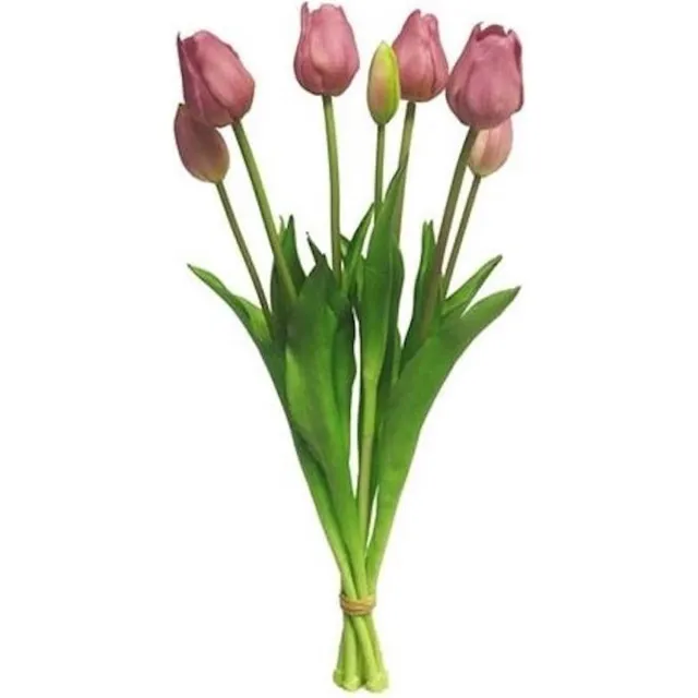 Buitengewoon Boet Tulpen Kunstbloemen - Bos met 7 stuks - Roze