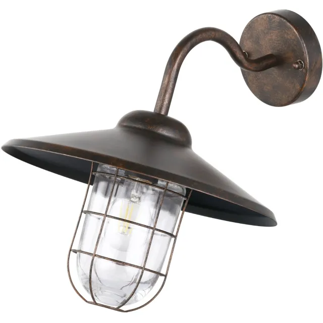 Eglo Melgoa Wandlamp Buiten - E27 - 30 cm - Koper Antiek Koperkleurig