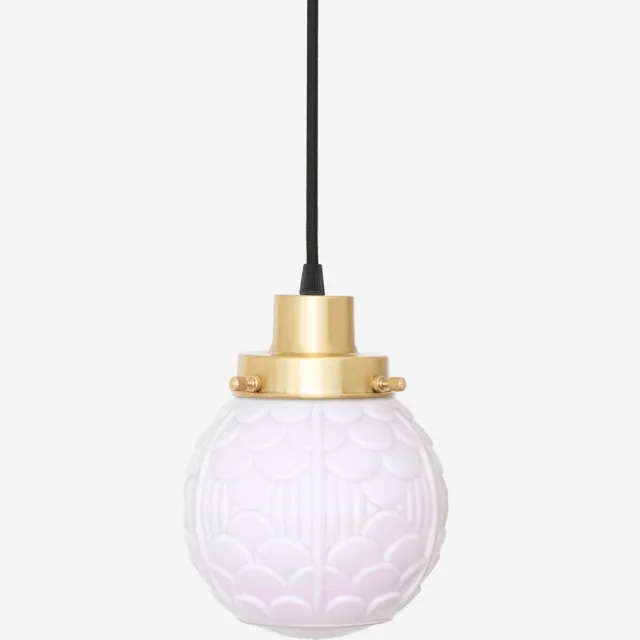 Coloured by Art Hanglamp aan snoer Arcade Blush 20's Messing - Art Deco Trade Zachtroze