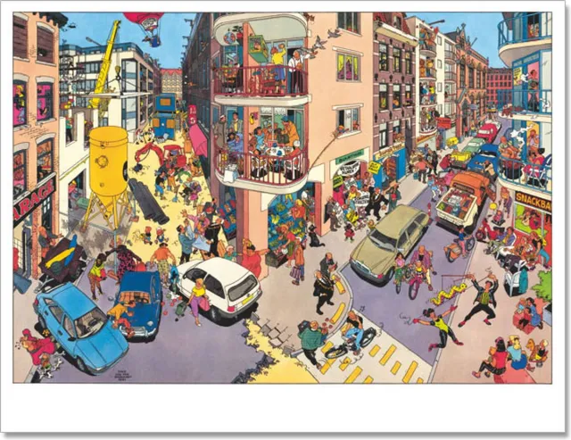 Theo van den Boogaard Poster Stadsvernieuwing van Theo van den Boogaard - 1991 Multicolor