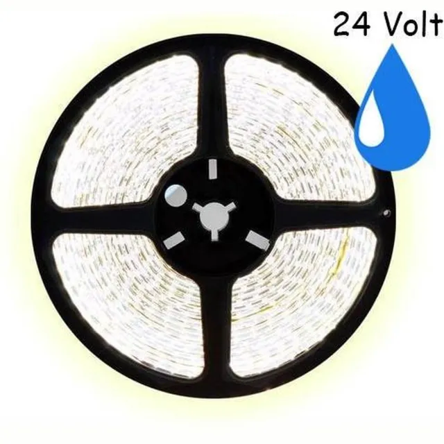 ABC-Led 5 meter koud wit led strip waterproof - IP65 - 60Leds/m - 24V