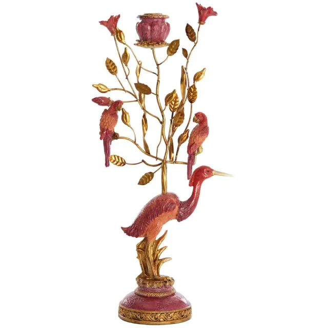 Light & Living Kandelaar Heron - Bordeaux - 22x11x44cm - Modern - Metaal Rood