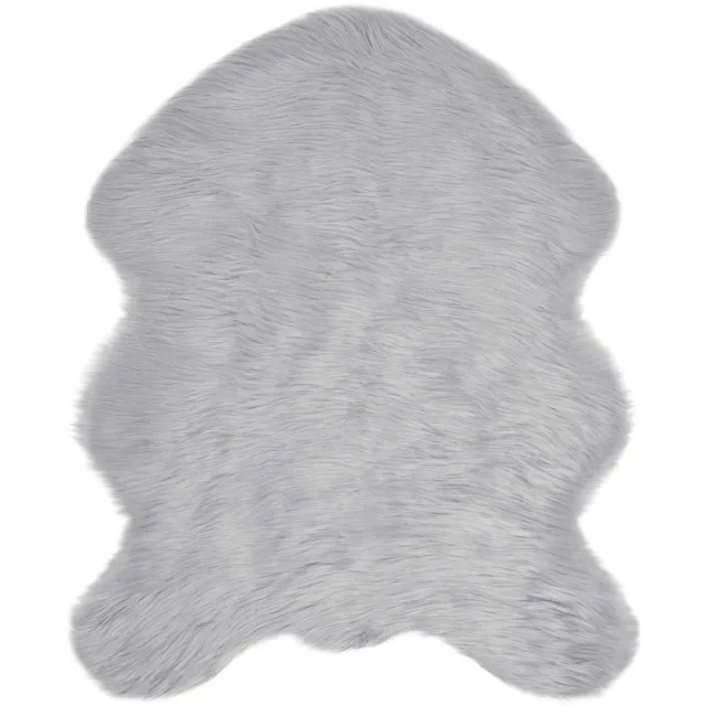 vidaXL Tapijt - van - imitatie - schapenvacht - TAFALLA - Grijs - 50 - x - 80 - cm