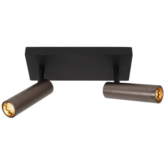Lucide GRADO - Plafondspot - 2xGU10 (MR11) - Grijs ijzer
