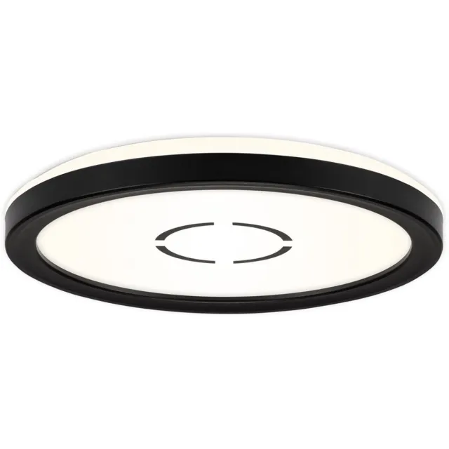 B.K.Licht BRILONER - LED Plafonniere met backlight decoratiev 12W 4000K Ø 19cm wit-zwart kunststof