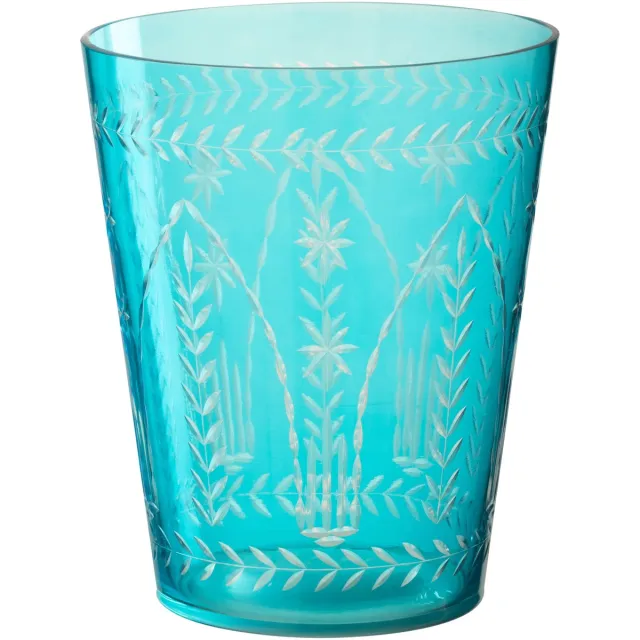J-Line vaas Tarifa - glas - aqua - Ø 19 cm Blauw