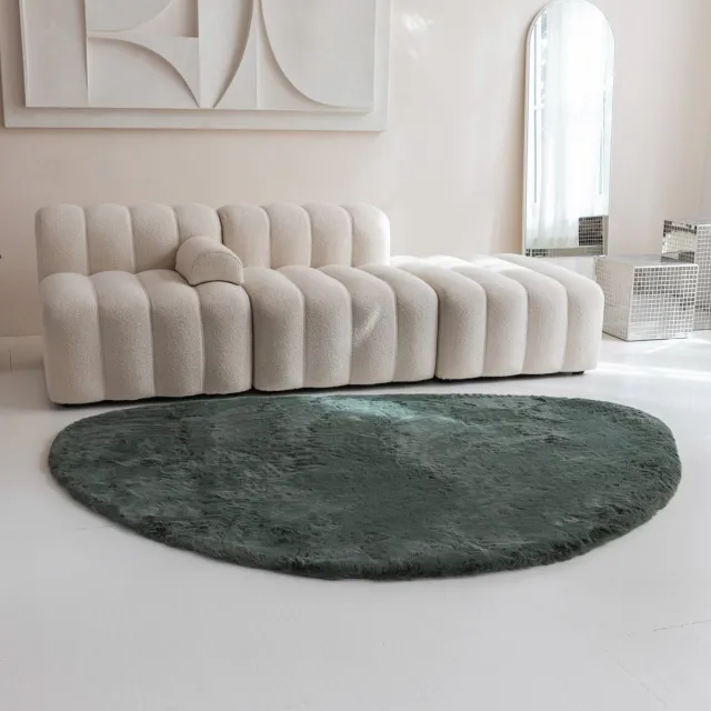 Carpet Studio Comfy Tapijt Groen, Tapijt Woonkamer 110x160 cm, Hoogpolig Tapijt, Woonkamer Tapijt, Shaggy Tapijt Fluffy Slaapkamer