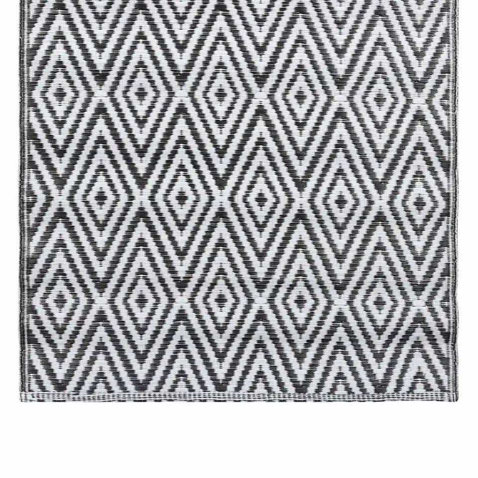 vidaXL Buitenkleed ARAKIL 120x180 cm PP wit en zwart, foto 4
