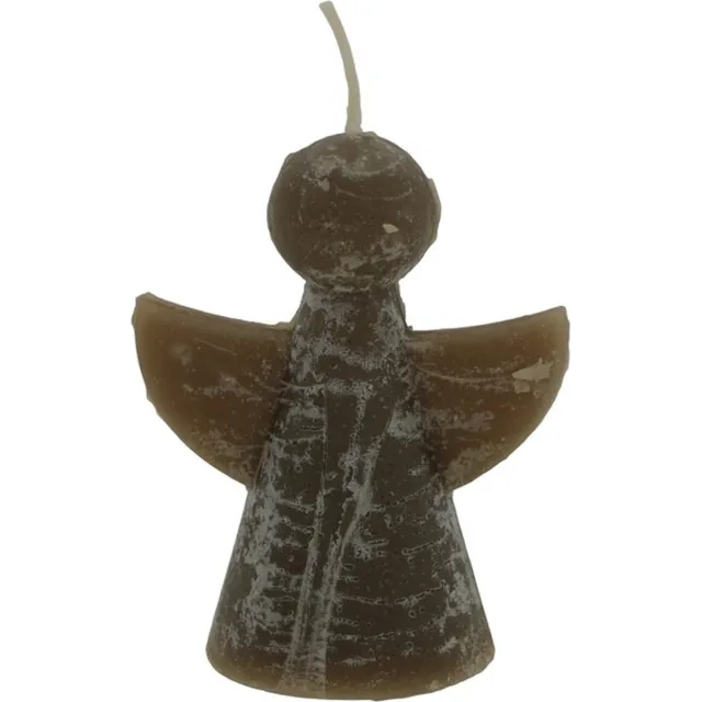 Home Society Engel Kaarsjes - Doos 6 stuks - Bruin - 8.5 cm