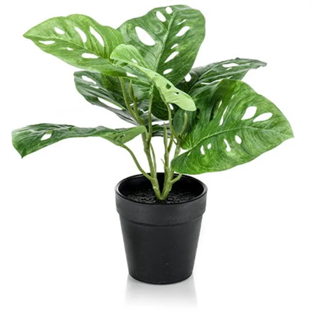Emerald Monstera monkey bush green 30 cm kunstbloem zijde nepbloem Emerald groen