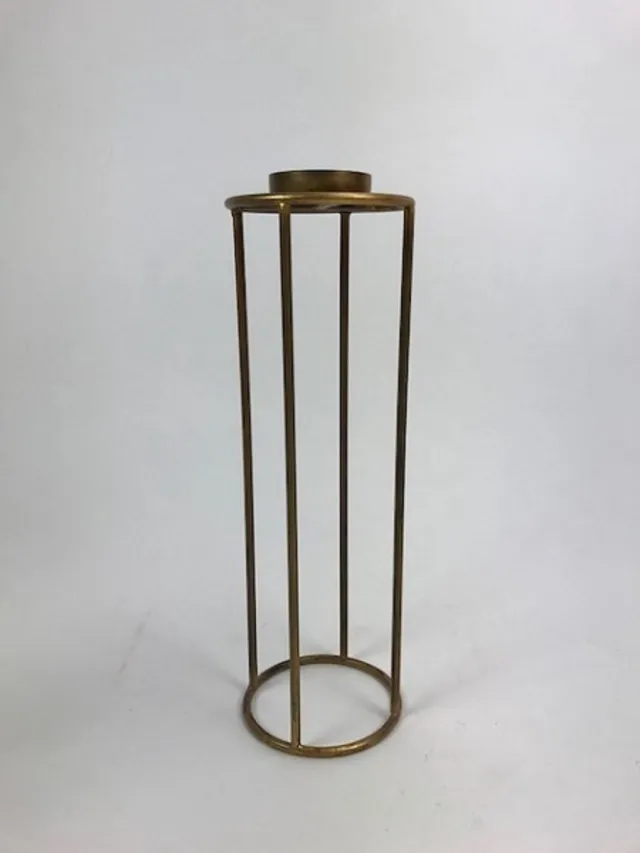 Joni's T.Light Holder 10x10x30 cm Blue Gold Zie foto