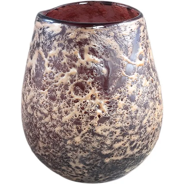 PTMD COLLECTION PTMD Jice Windlicht - 13 x 13 x 15 cm - Glas - Rood