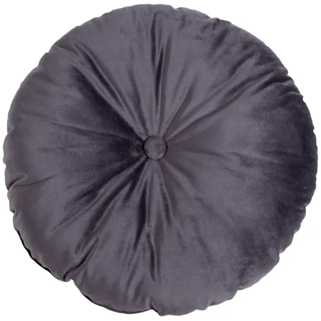 Artichok Hannah ronde sierkussen velvet grijs - Ø 45 cm