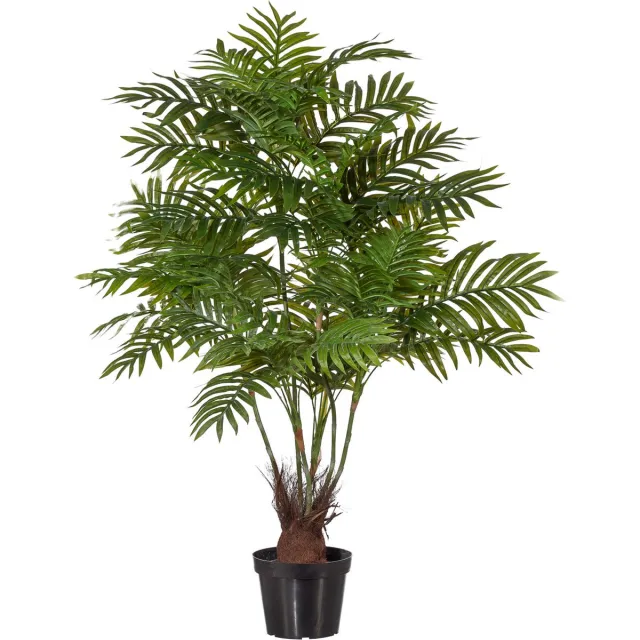 Kopu Kunstplant Arecapalm 110 cm 6 stammen - zwarte pot - Nepplant Groen