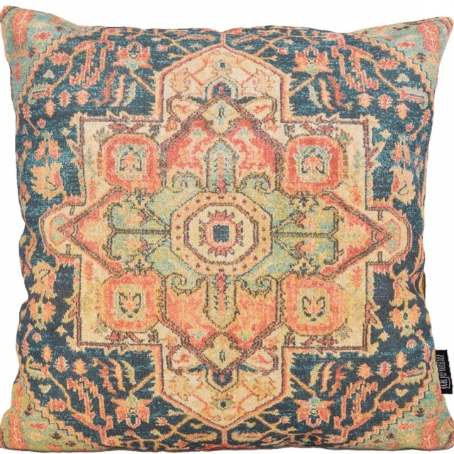 Gek op Kussens! Sierkussen Persian Print #5 | 45 x 45 cm | Katoen/Linnen Blauw-Beige