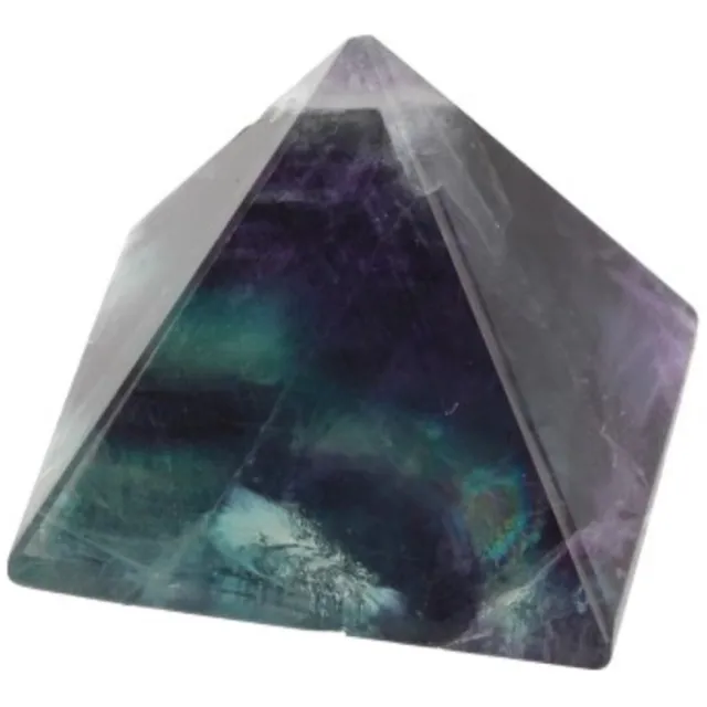 Ruben Robijn Fluoriet 35 mm edelsteen piramide Groen / paars